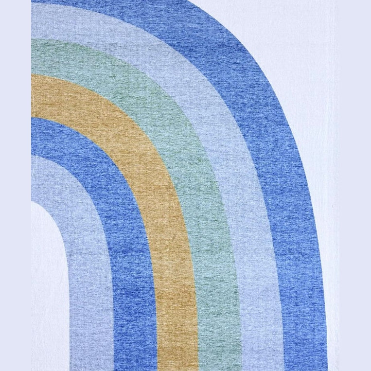 Daisy Sky Blue Floral Accent Rug
