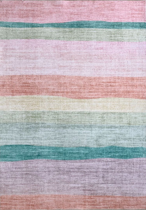Soft Pink Daisy Blossom Area Rug