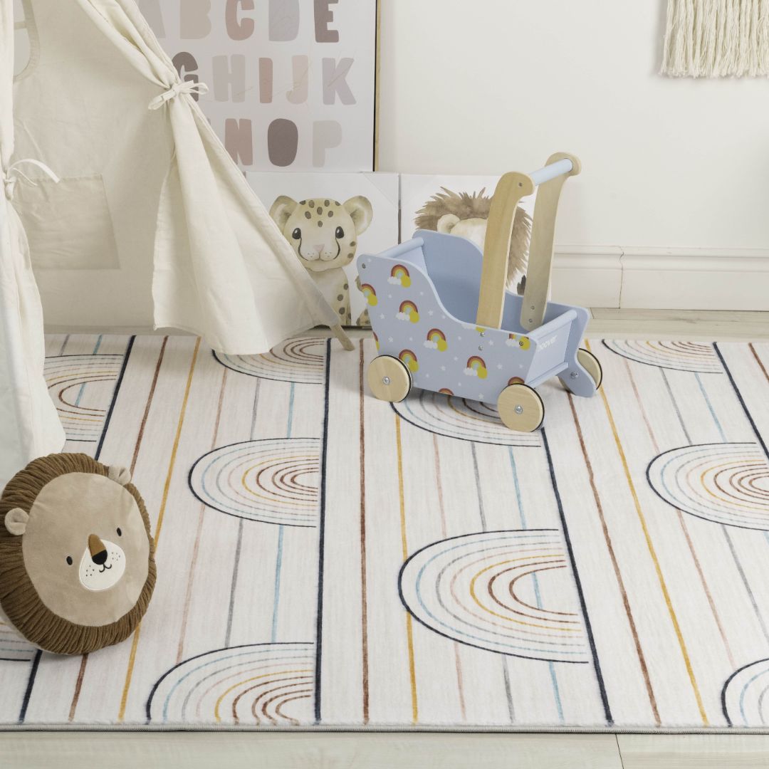 Multi-Color Daisy Floral Rug