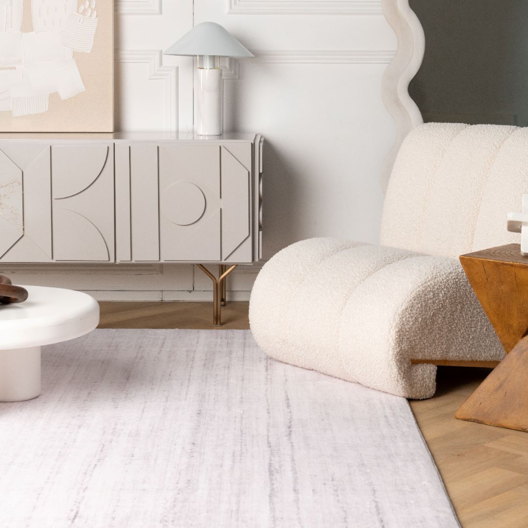 Europa Beige Faded Abstract Design Rug