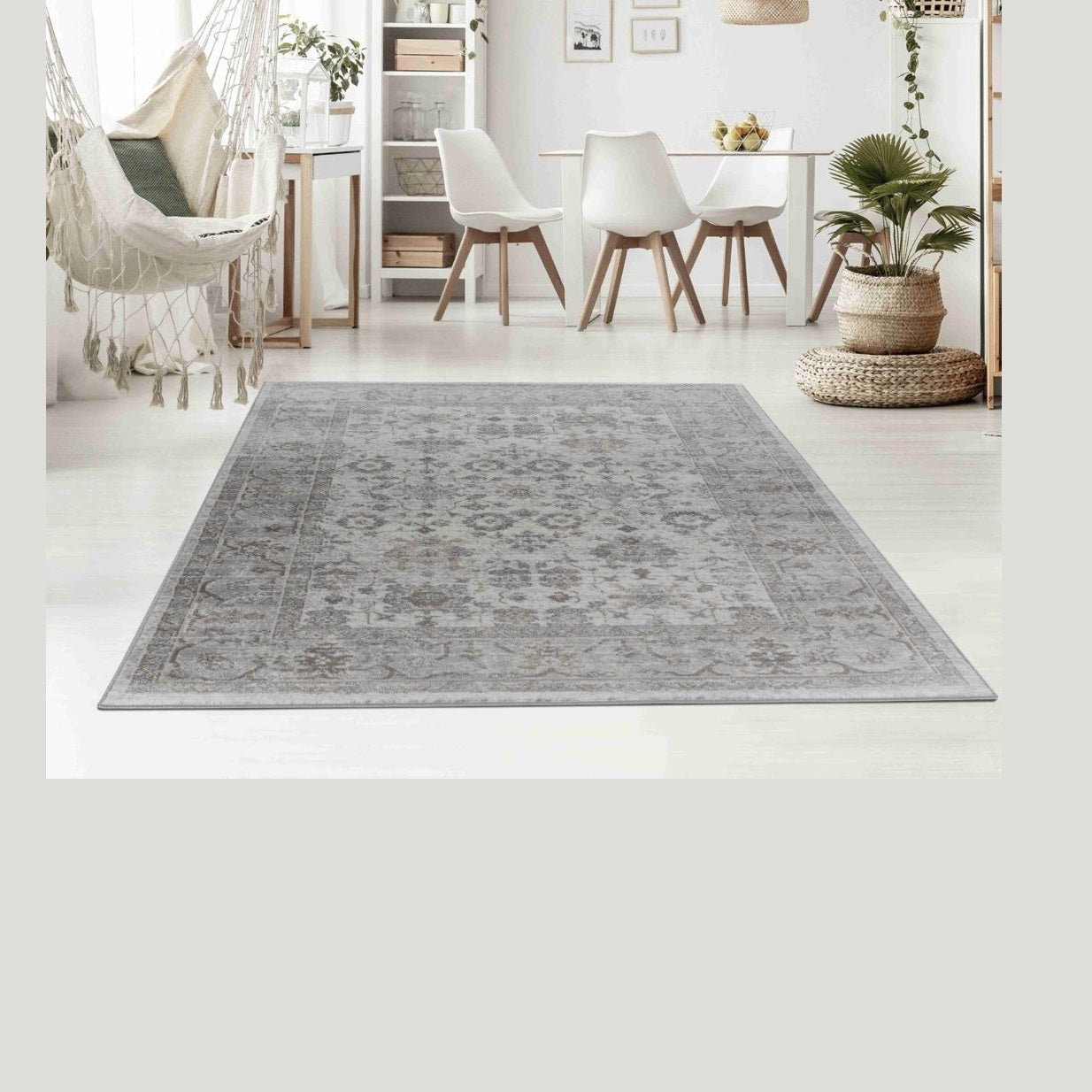 Hamilton Cream Ornamental Floral Area Rug