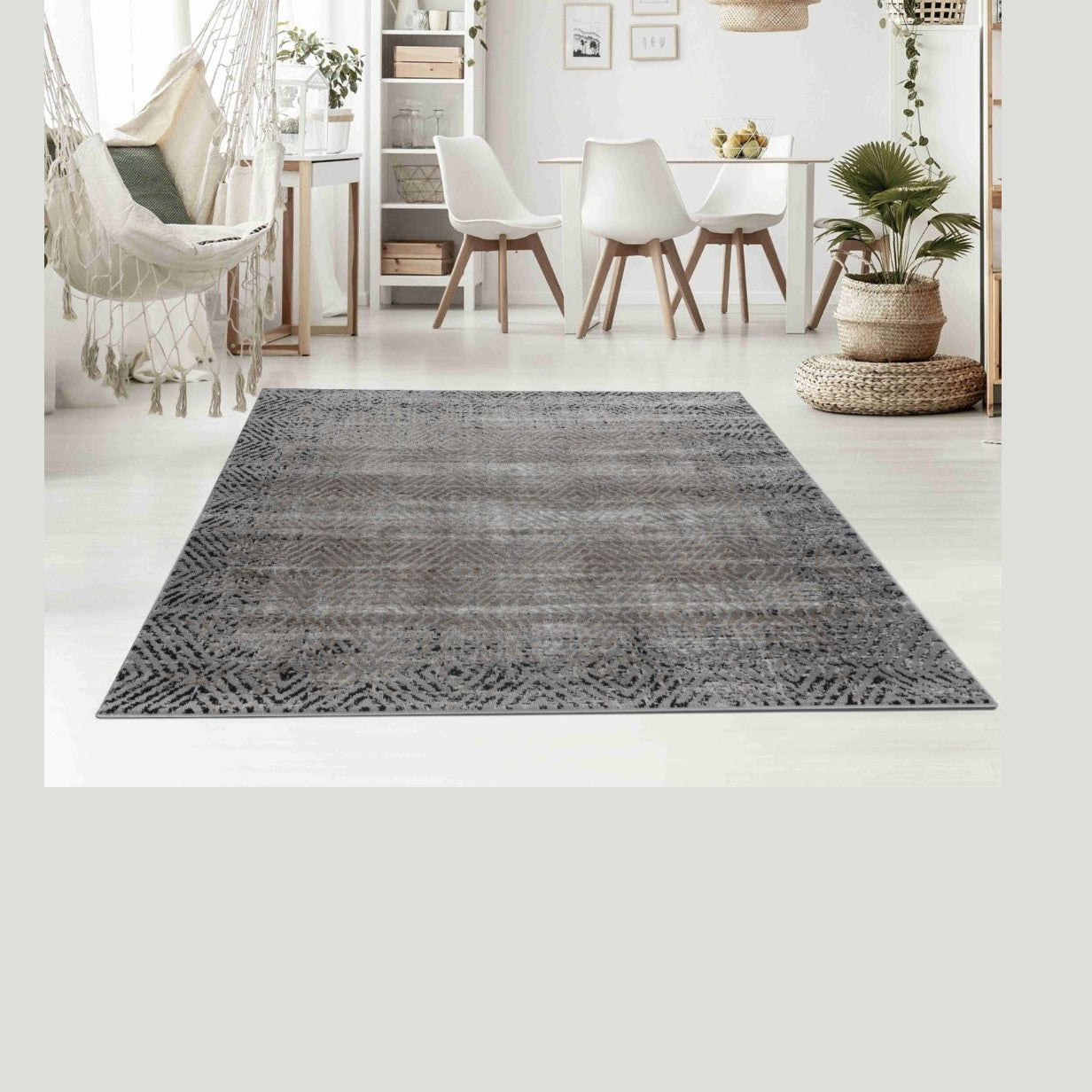 Hamilton Classic Black Scrollwork Area Rug