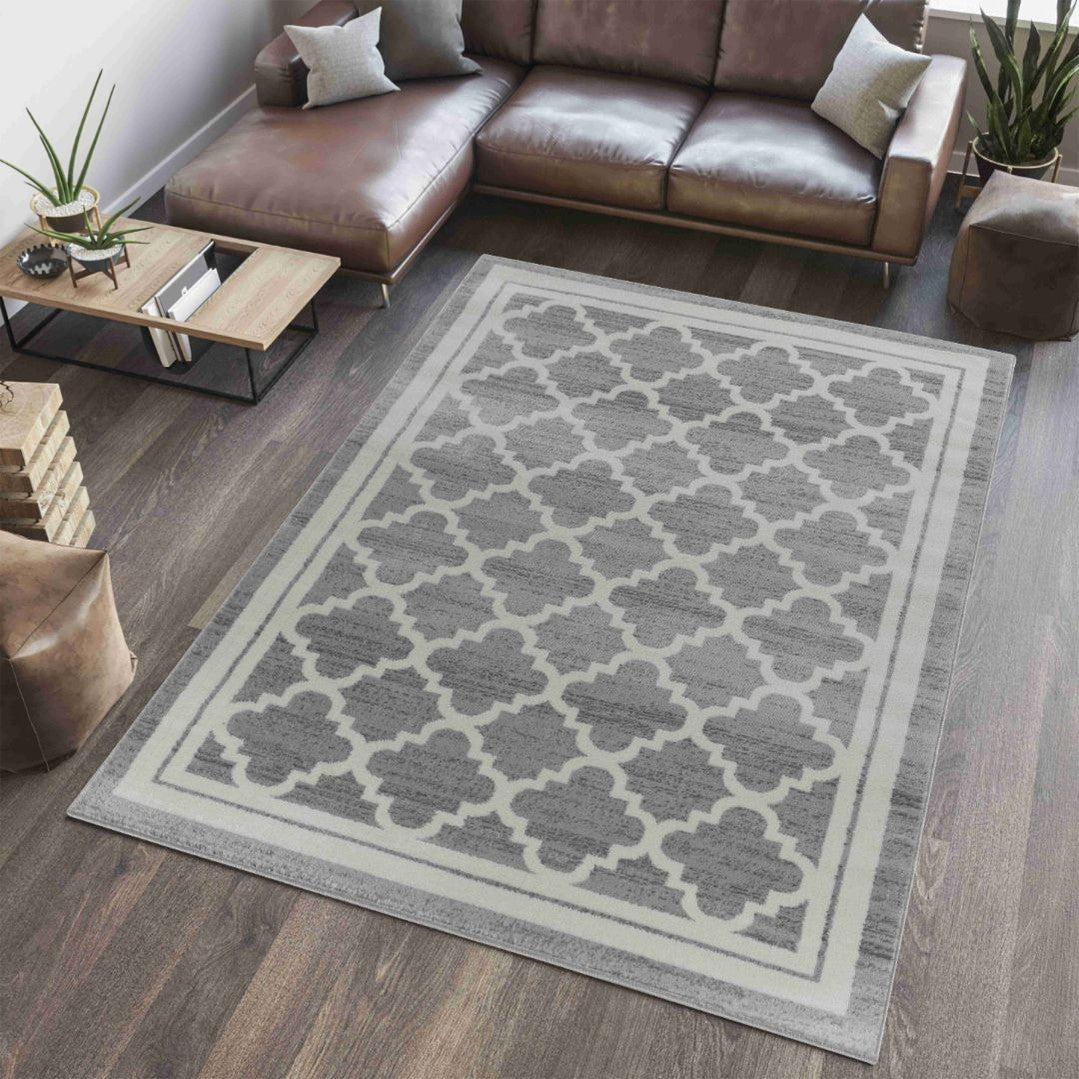 Hamilton Grey Vintage-Inspired Ornamental Rug