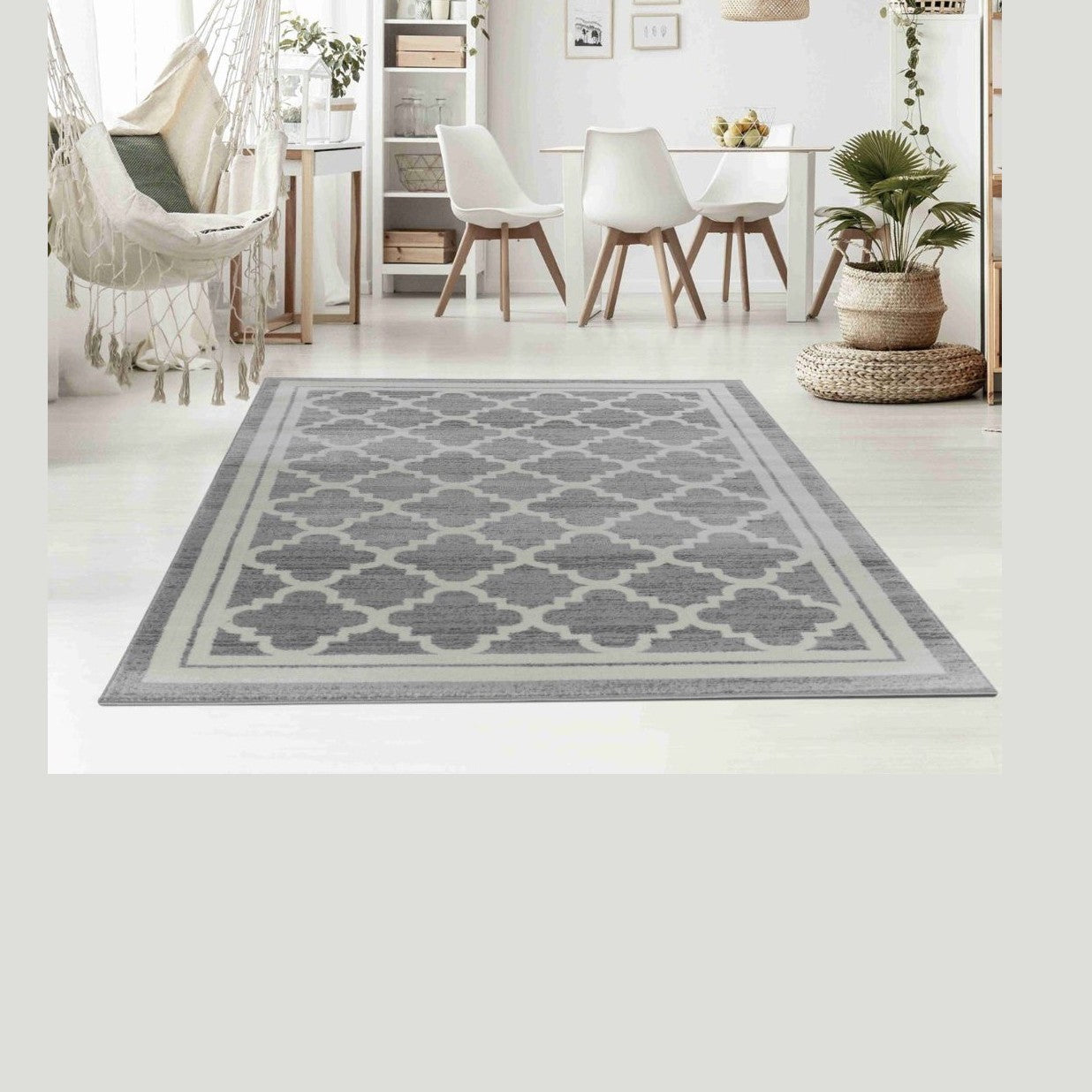 Hamilton Grey Vintage-Inspired Ornamental Rug