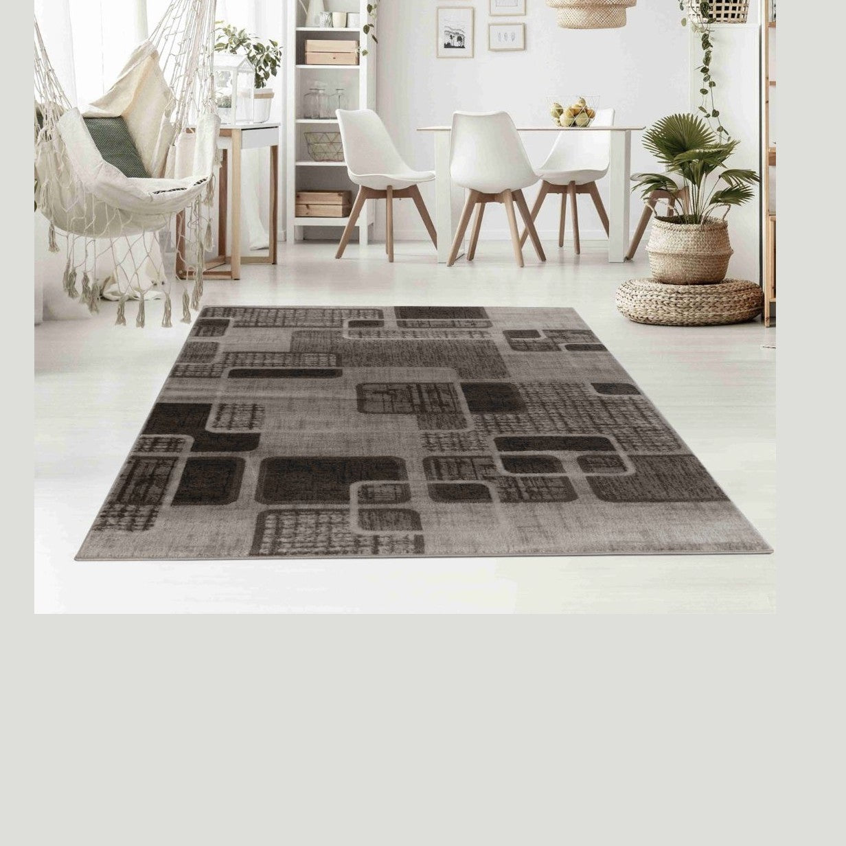 Hamilton Brown Distressed Medallion Rug