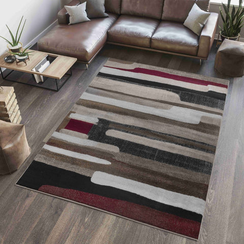 Hamilton Brown Geometric Vintage-Inspired Rug