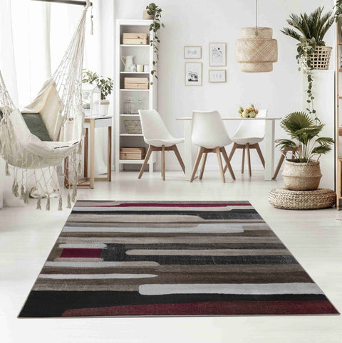 Hamilton Brown Geometric Vintage-Inspired Rug