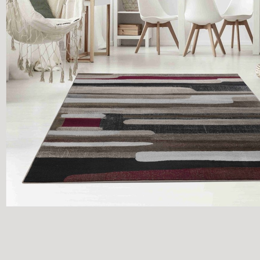 Hamilton Brown Geometric Vintage-Inspired Rug