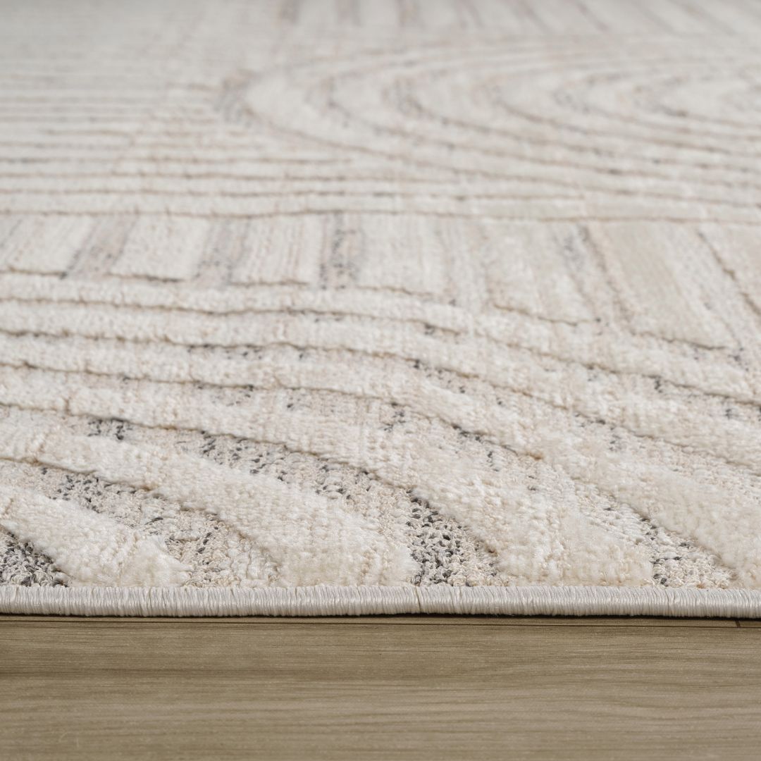 Tulum Beige Geometric Indoor Area Rug