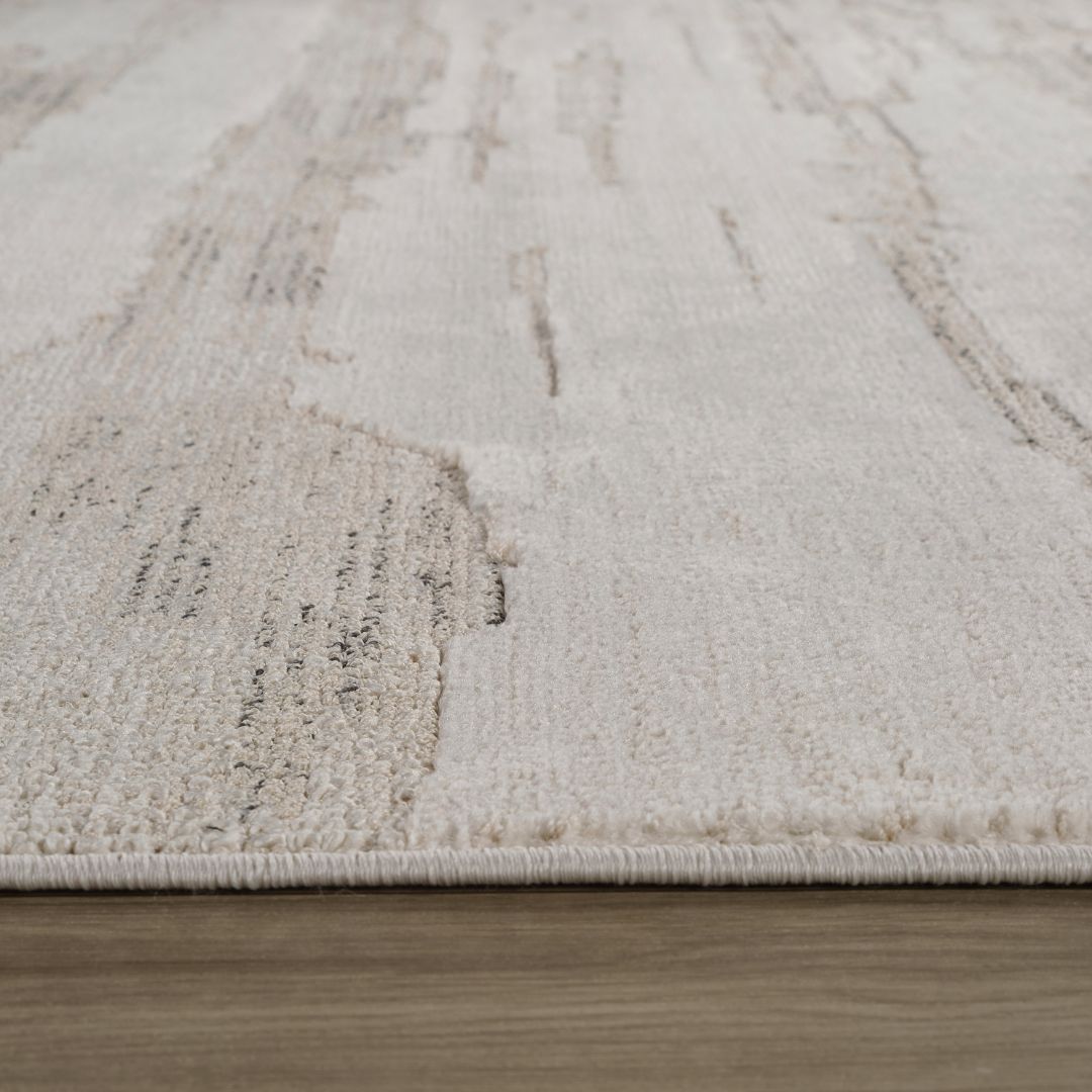 Tulum Beige Tribal Chevron Area Rug