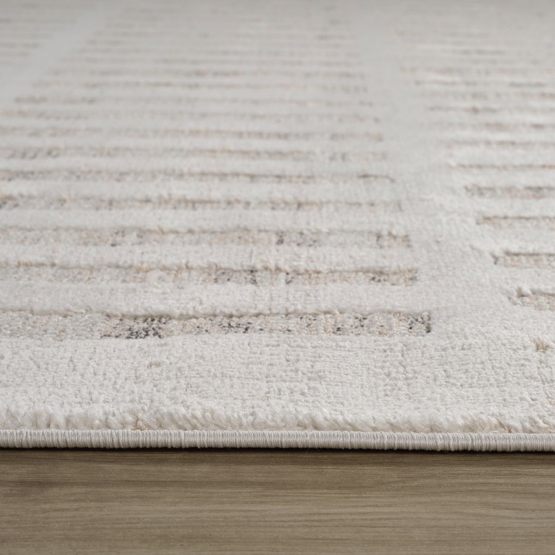 Tulum Beige Abstract Tribal Area Rug