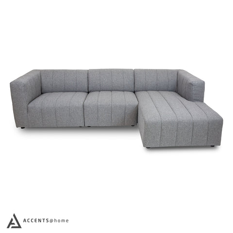 Lauriston 3 Pc Sectional Set Right Chaise - Grey