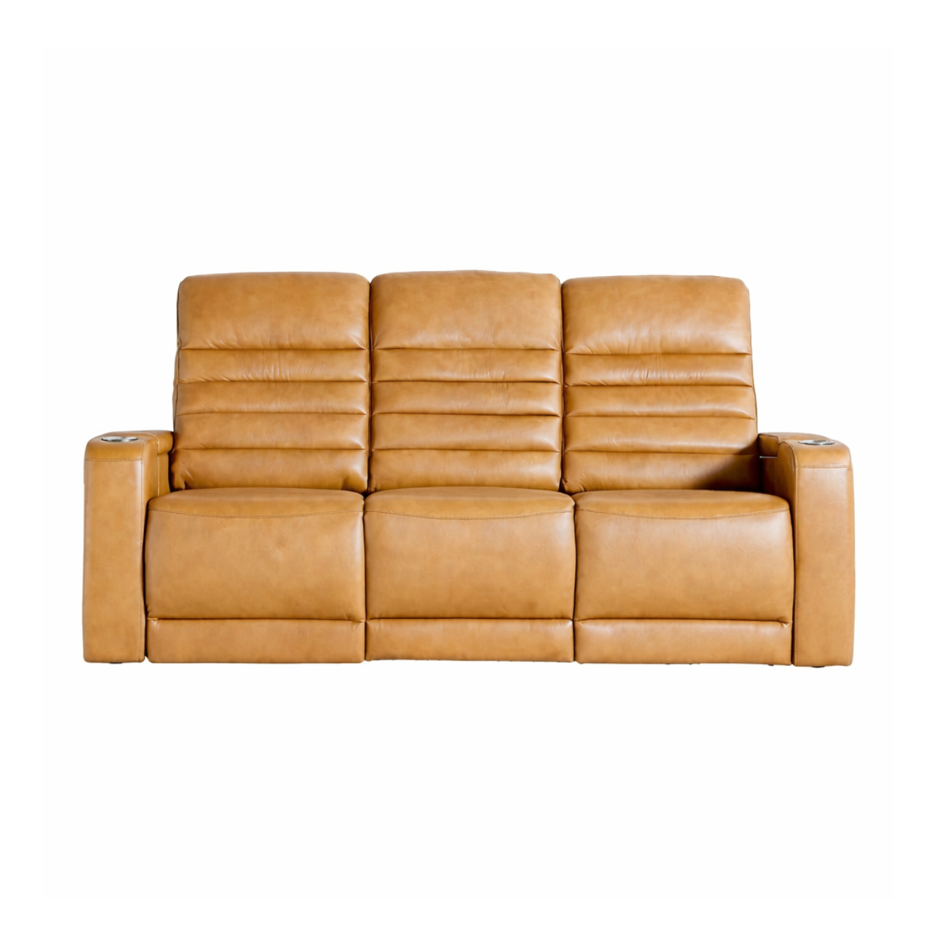 Creston Genuine Leather 3-Seater Power Recliner Sofa with Power Headrest Wireless Charging, USB/C LED lights – Cup Holders & Storage