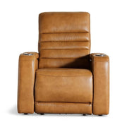 Creston Genuine Leather Power Recliner Chair with Power Headrest – USB/C - LED Lights - Cup Holders & Storage