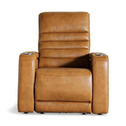 Creston Genuine Leather Power Recliner Chair with Power Headrest – USB/C - LED Lights - Cup Holders & Storage