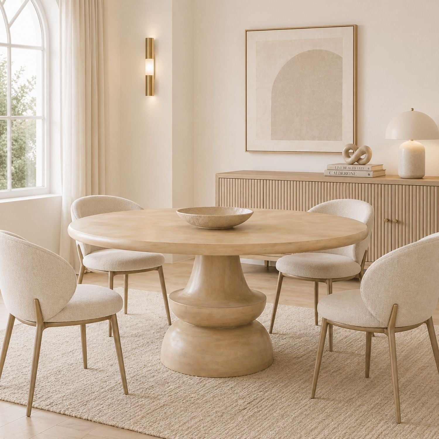 Crossman 60" Round Top & Pedestal Base Dining Table