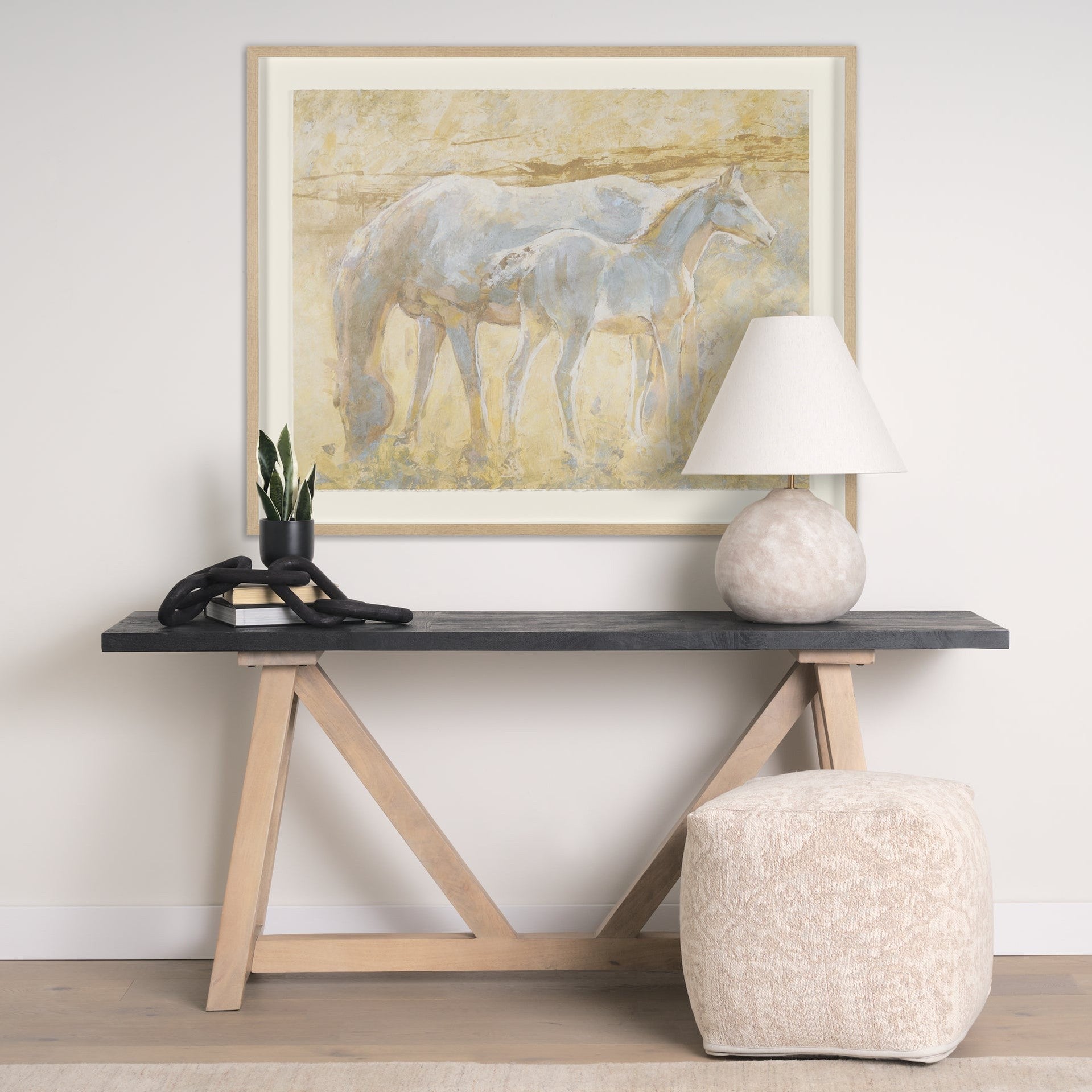 Curious Hand Embelished Framed Artwork