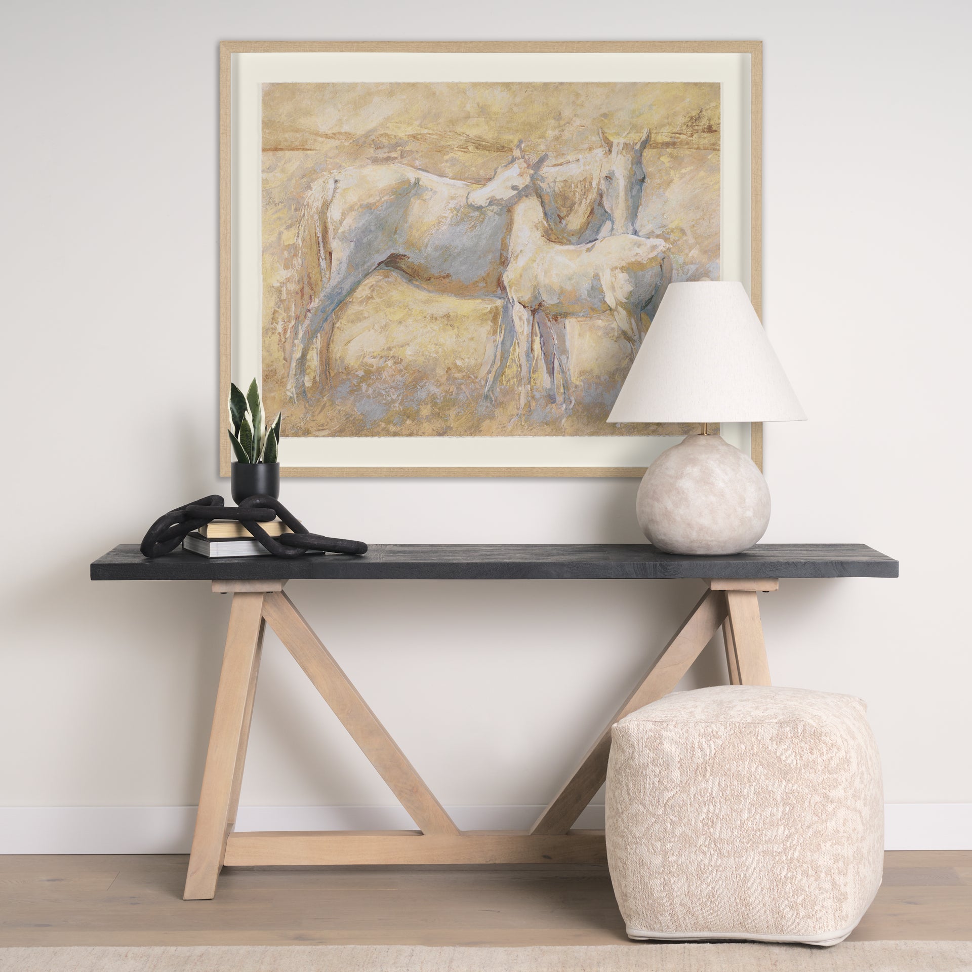 Curious Hand Embelished Framed Artwork