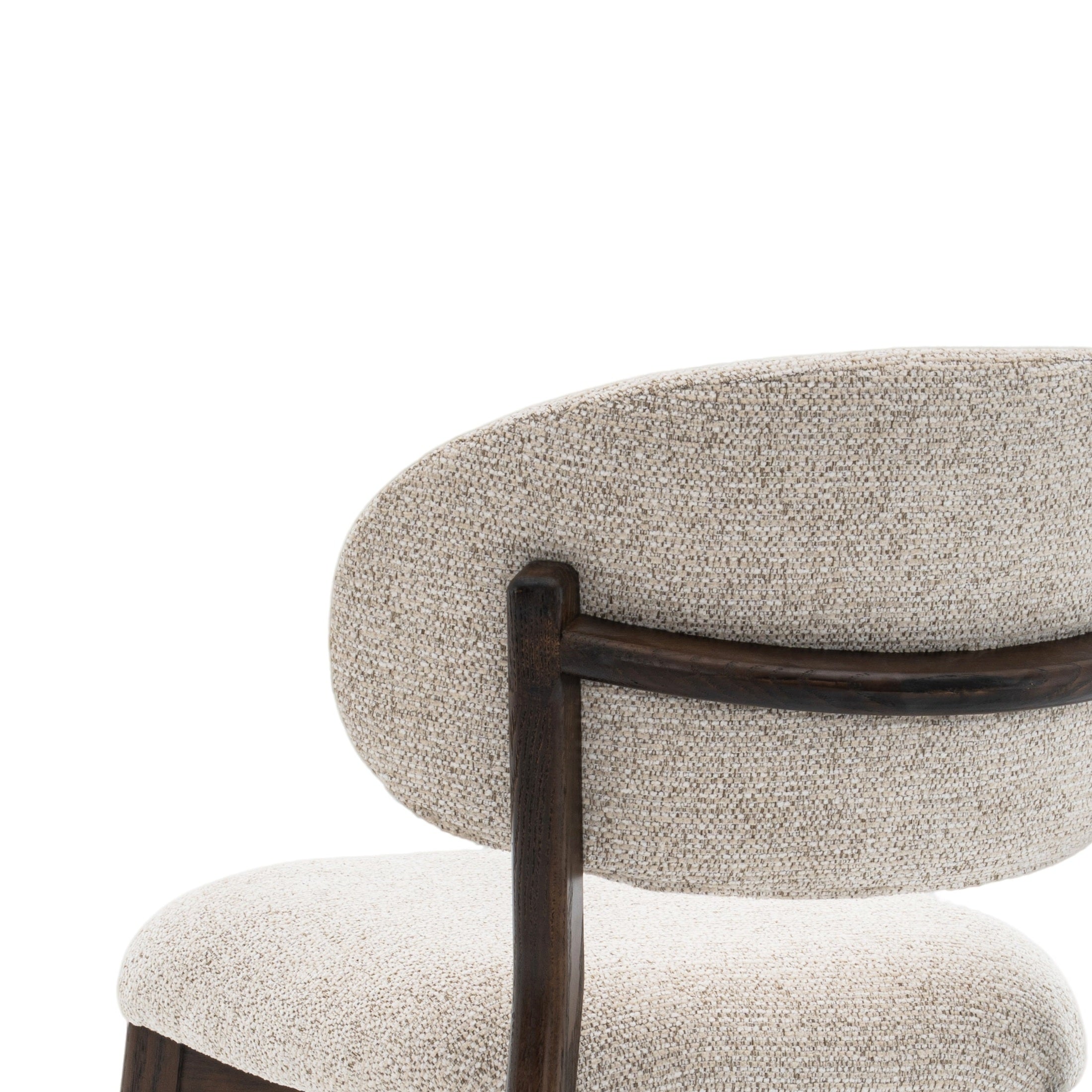 Milena Dining Chair – Upholstered Seat with Oak Wood Frame