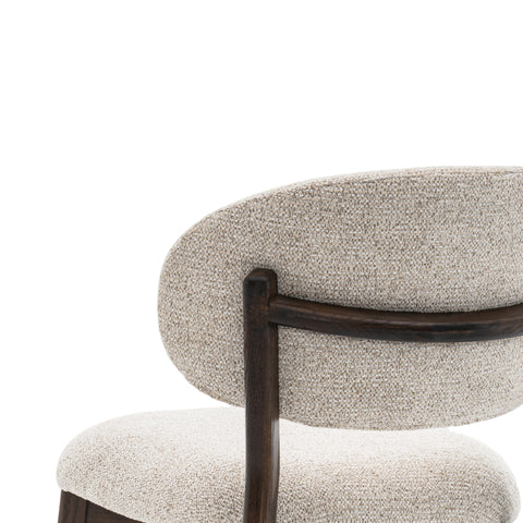 Milena Dining Chair – Upholstered Seat with Oak Wood Frame