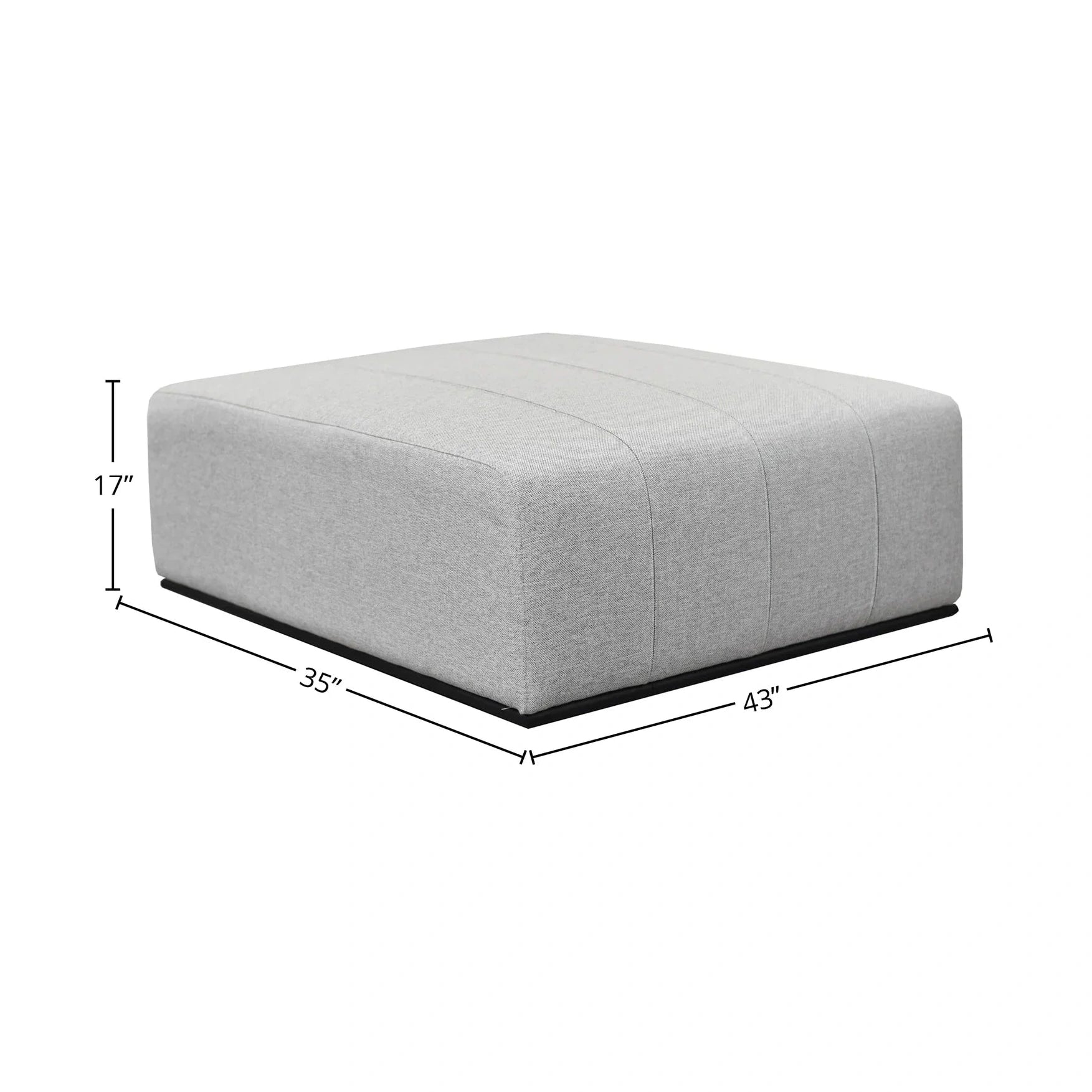 Cresswyn Ottoman - Alba Stone