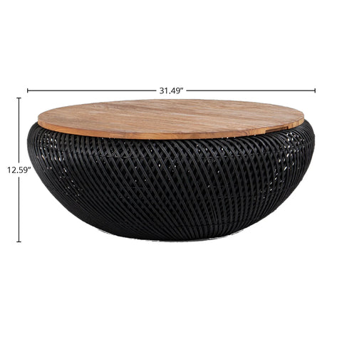 D-Bodhi Wave Coffee Table - Black