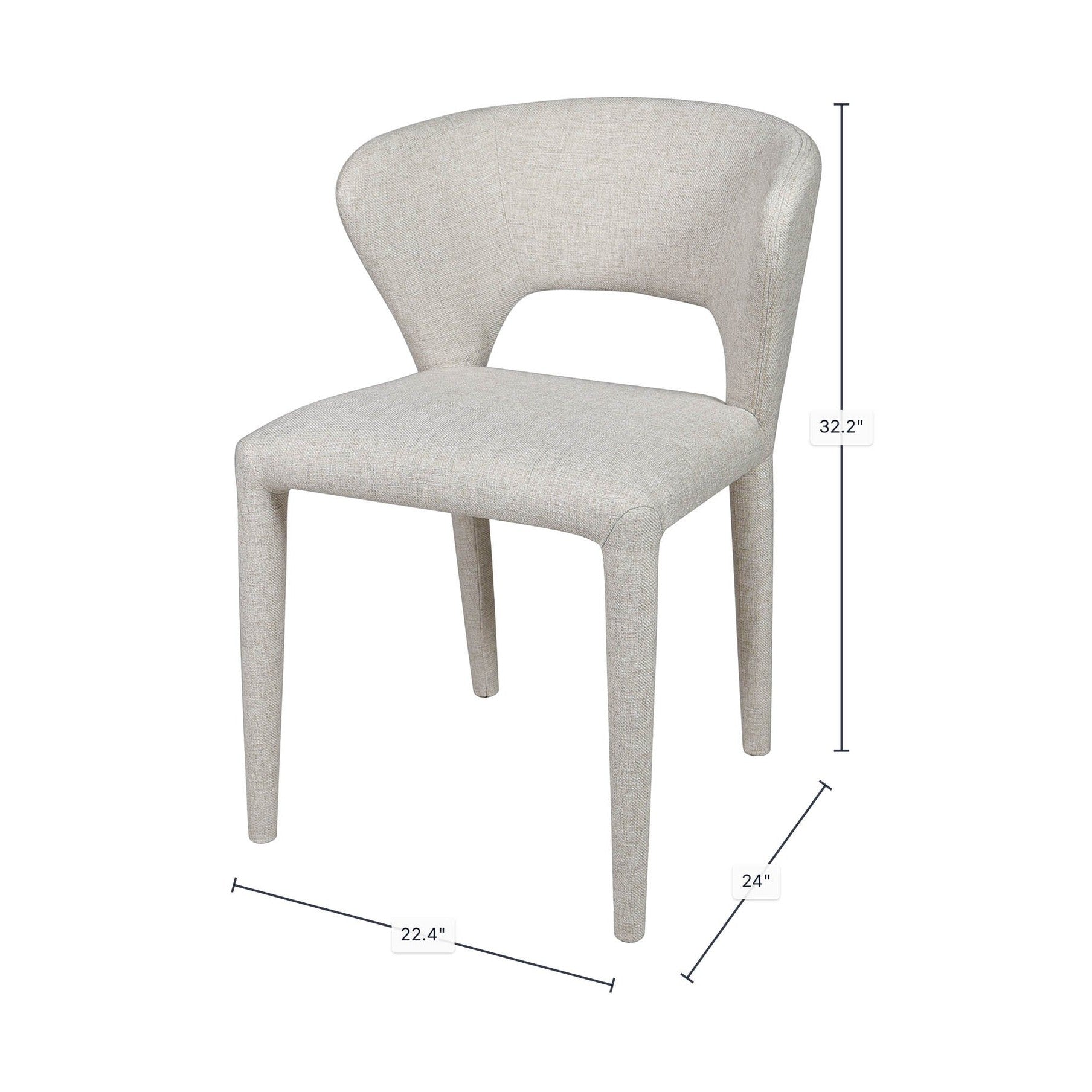 Dakota Dining Chair - Vanilla Tweed