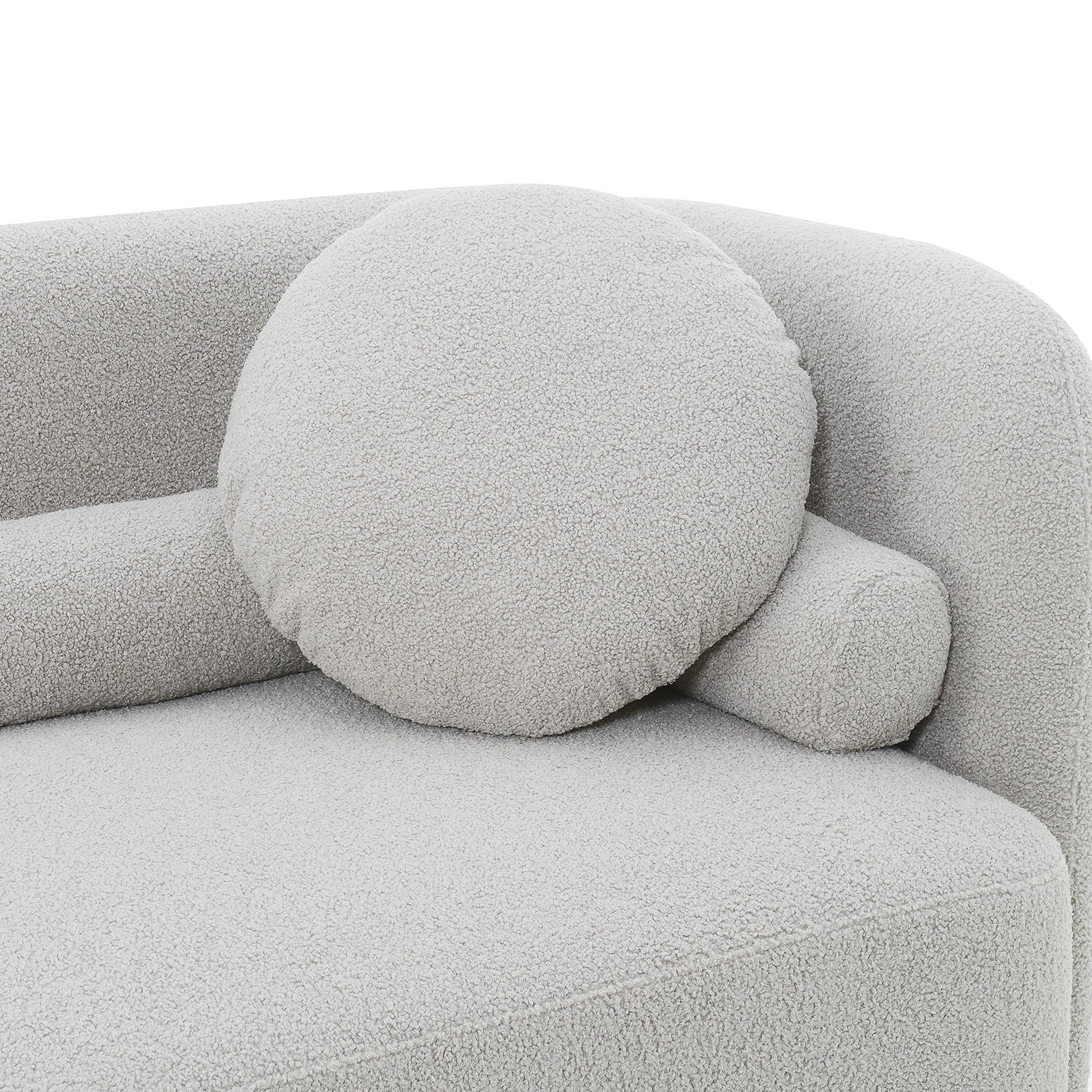 Freya Premium Boucle Fabric Sofa - Teddy Taupe