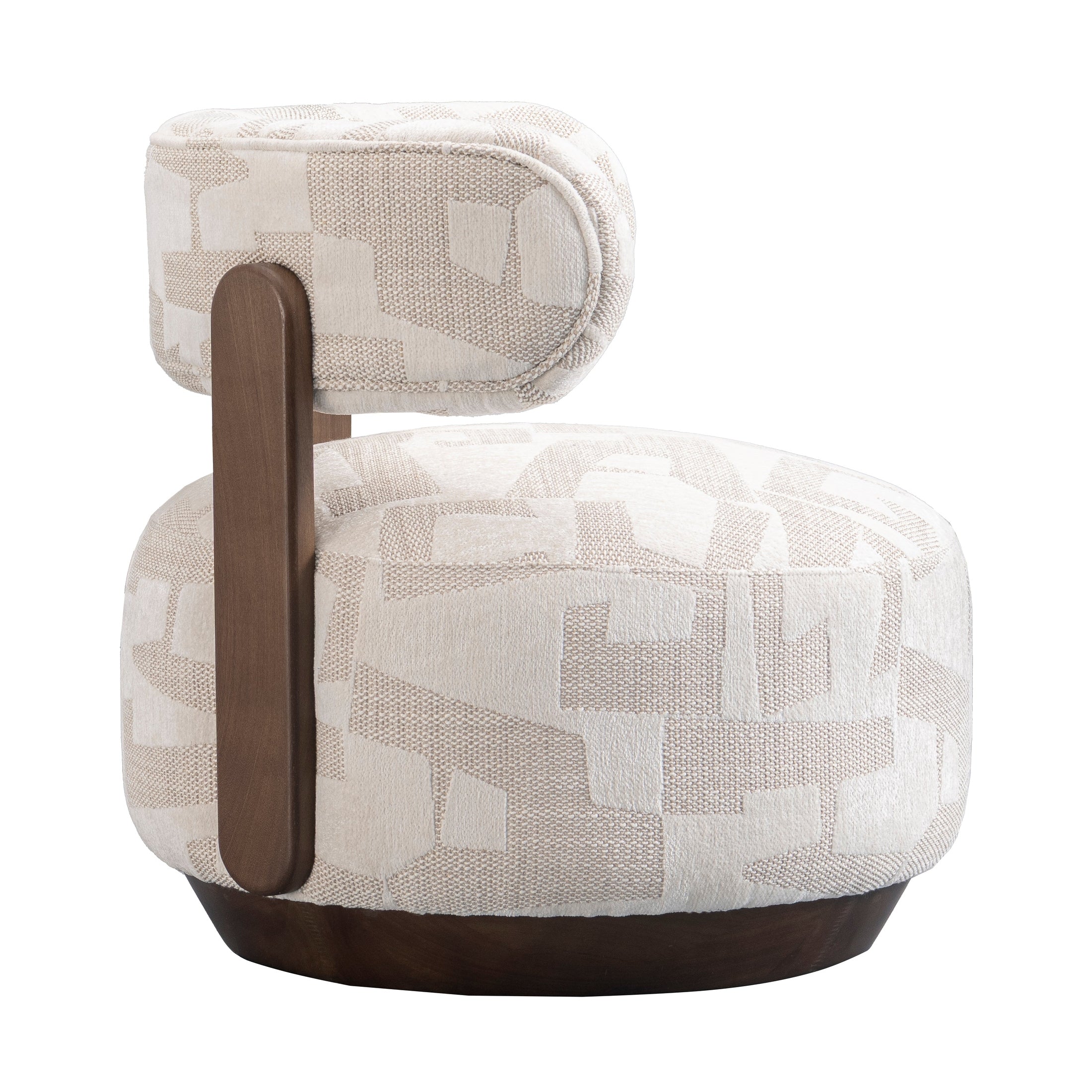 Greta Accent Chair – Soft Textured Fabric & Pine Frame