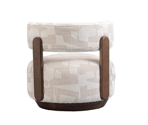 Greta Accent Chair – Soft Textured Fabric & Pine Frame