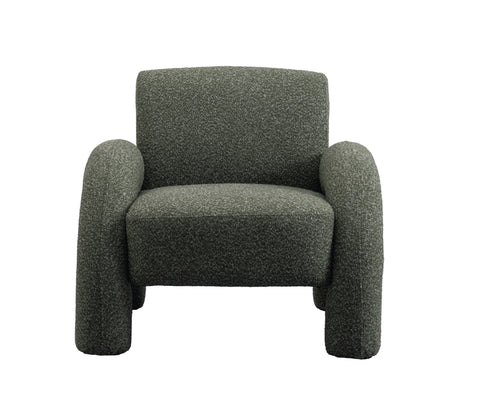Leni Premium Boucle Accent Chair – Green