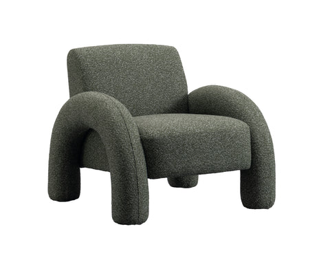 Leni Premium Boucle Accent Chair – Green