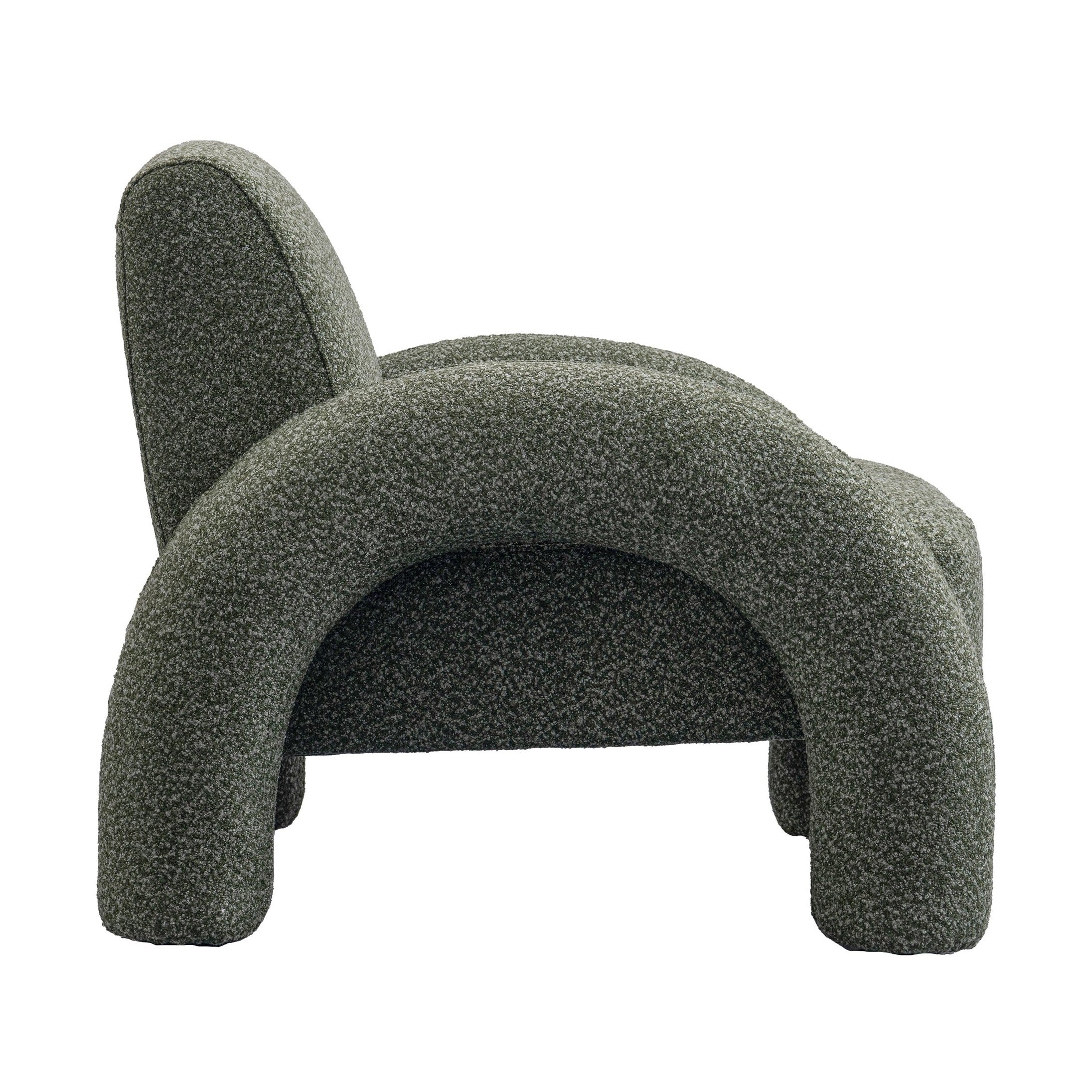 Leni Premium Boucle Accent Chair – Green