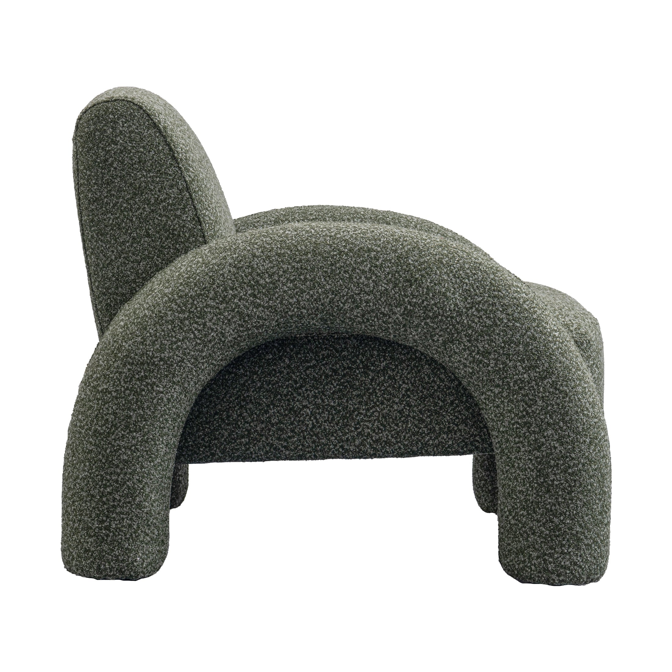 Leni Premium Boucle Accent Chair – Green