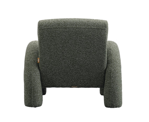 Leni Premium Boucle Accent Chair – Green