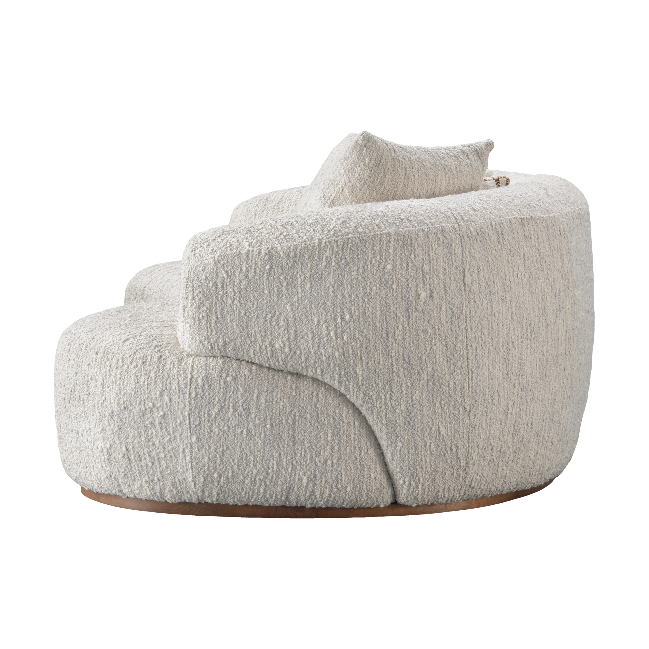 Leona Modern Premium Fabric Upholstered Sofa with Ash Wood Base - Oatmeal