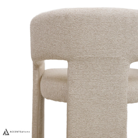 Dario Open-Back Upholstered Chair - Abby Flax