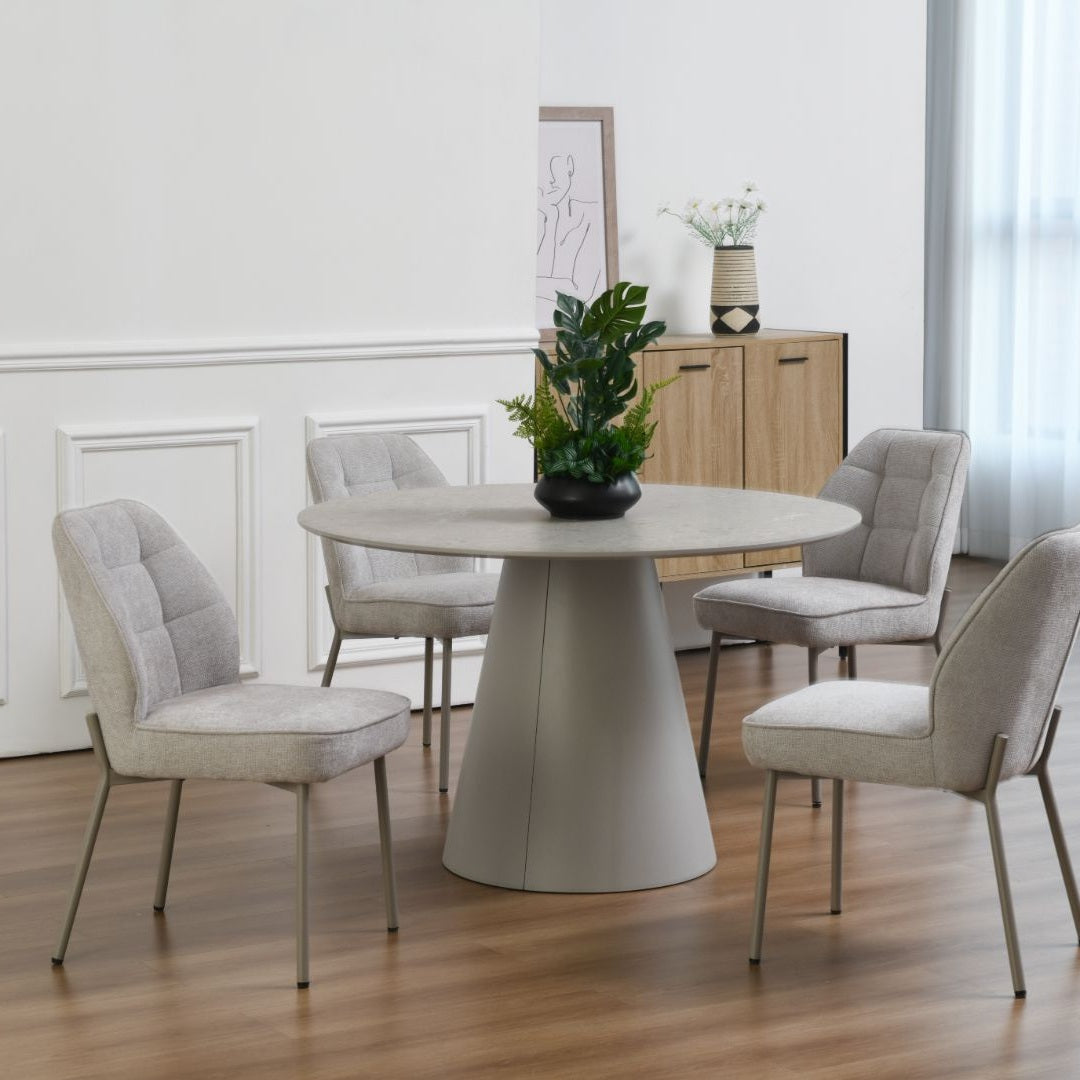 Alexios Round Matt Finish Dining Table