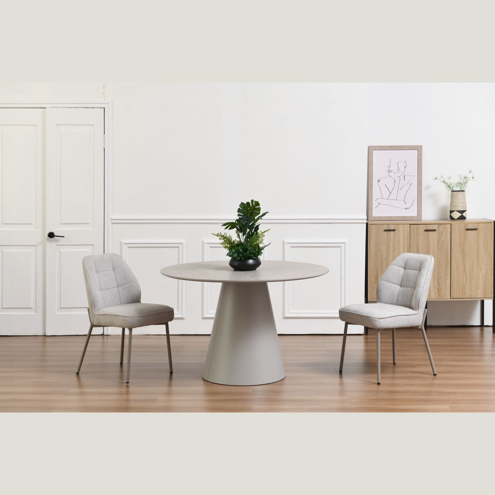 Alexios Round Matt Finish Dining Table