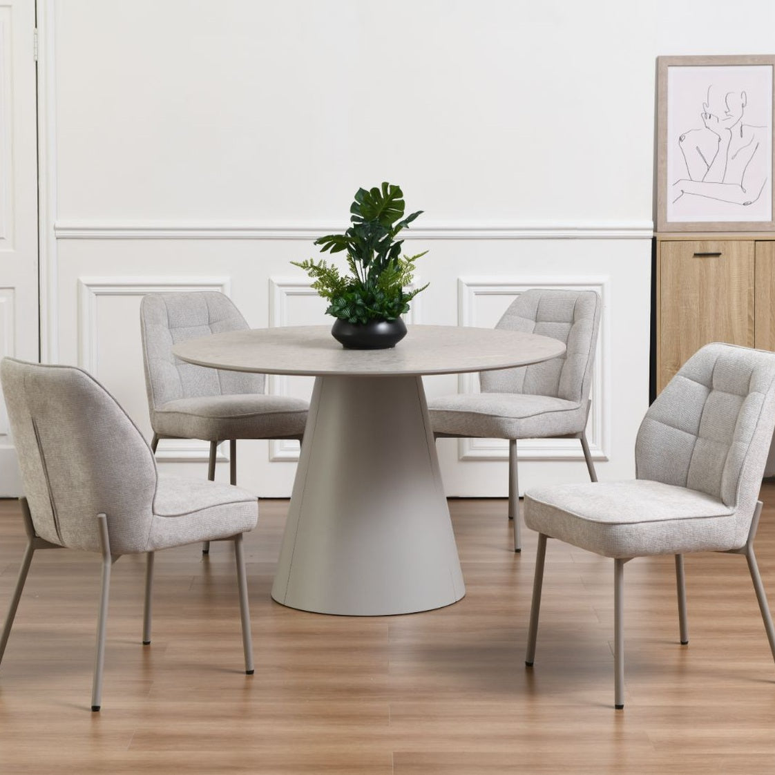 Alexios Round Matt Finish Dining Table