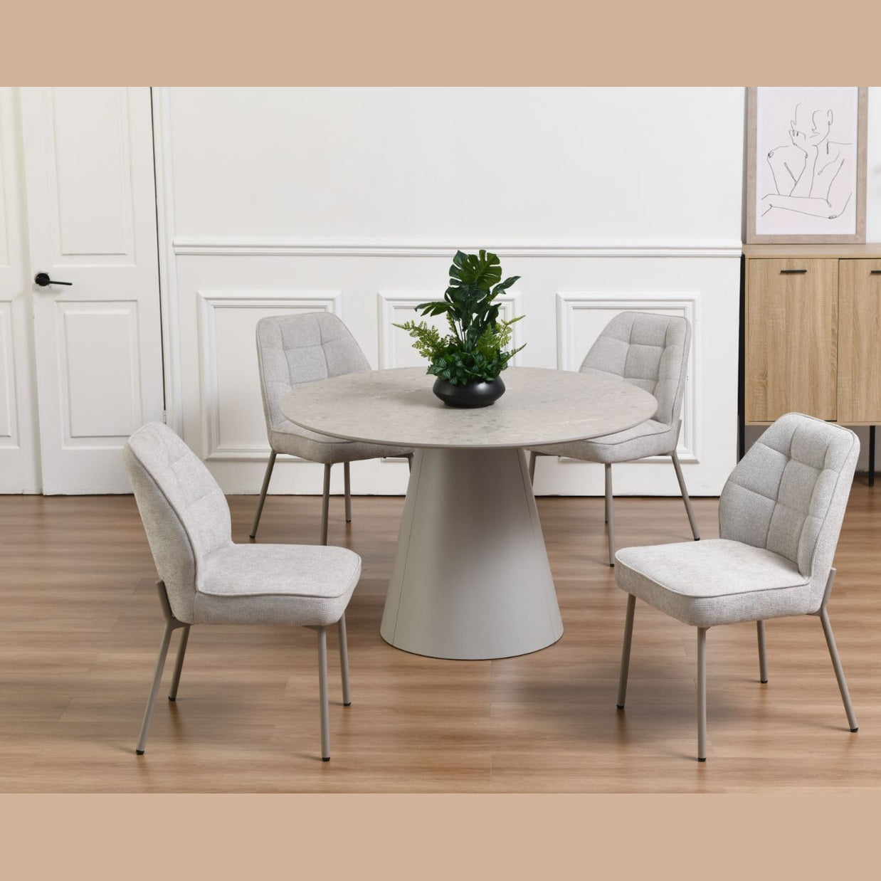 Alexios Round Matt Finish Dining Table