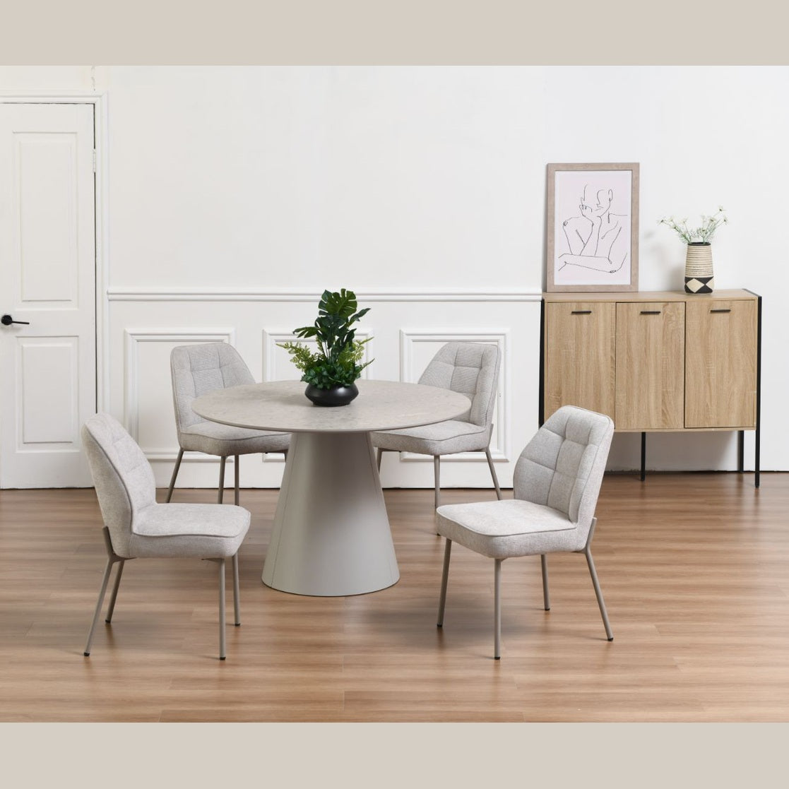 Alexios Round Matt Finish Dining Table