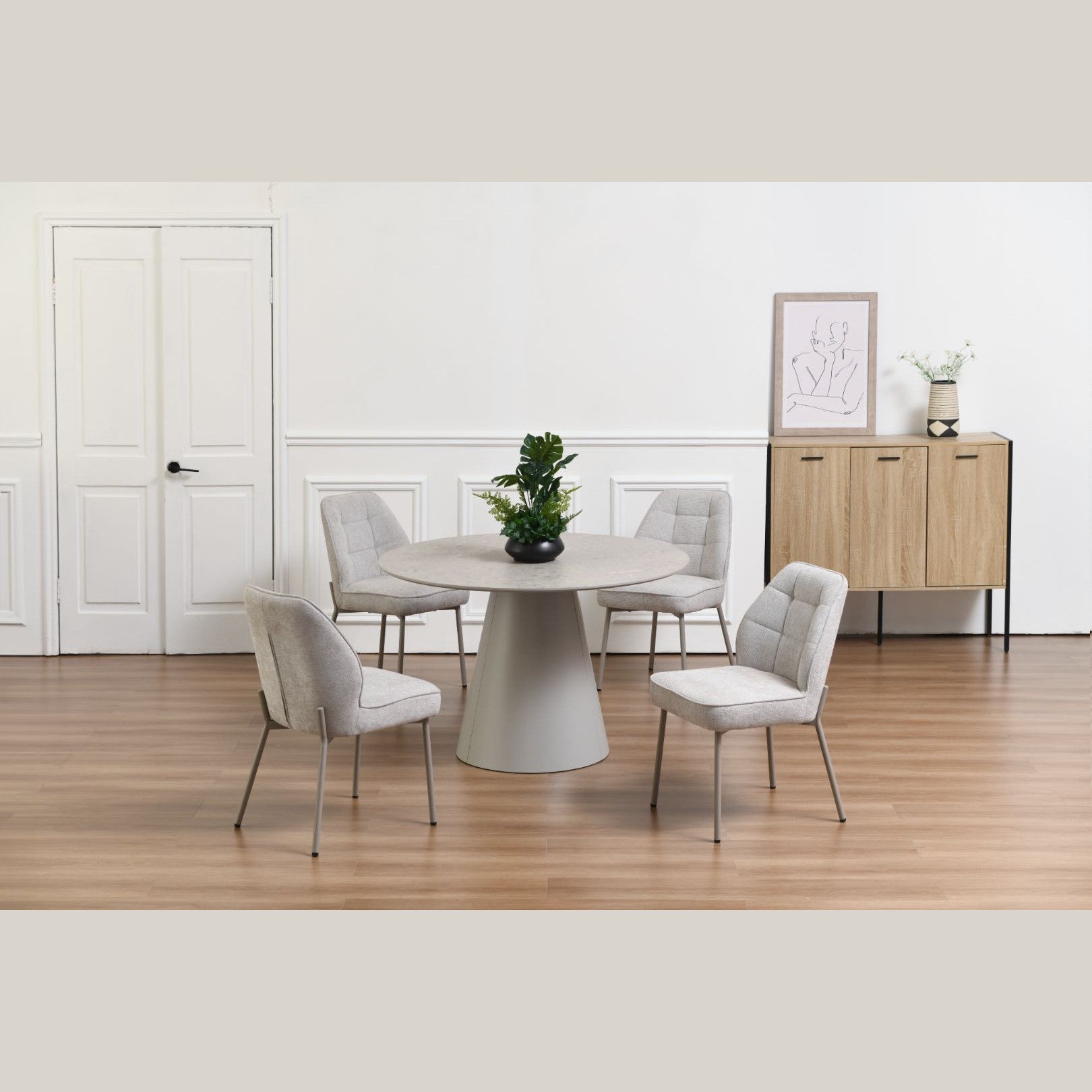 Alexios Round Matt Finish Dining Table