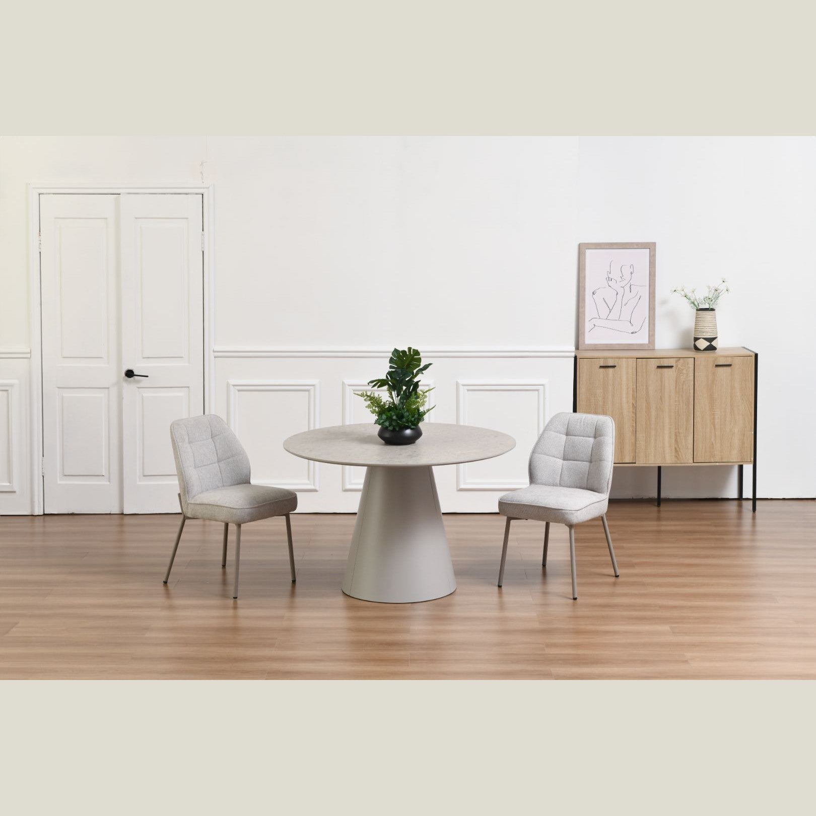 Alexios Round Matt Finish Dining Table