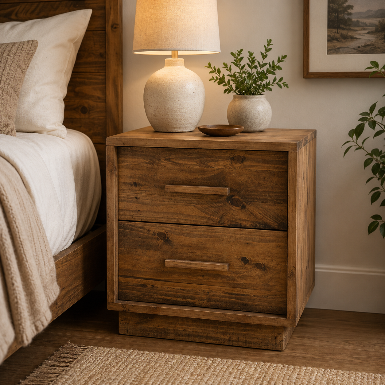 Dovian Nightstand - Dark Driftwood