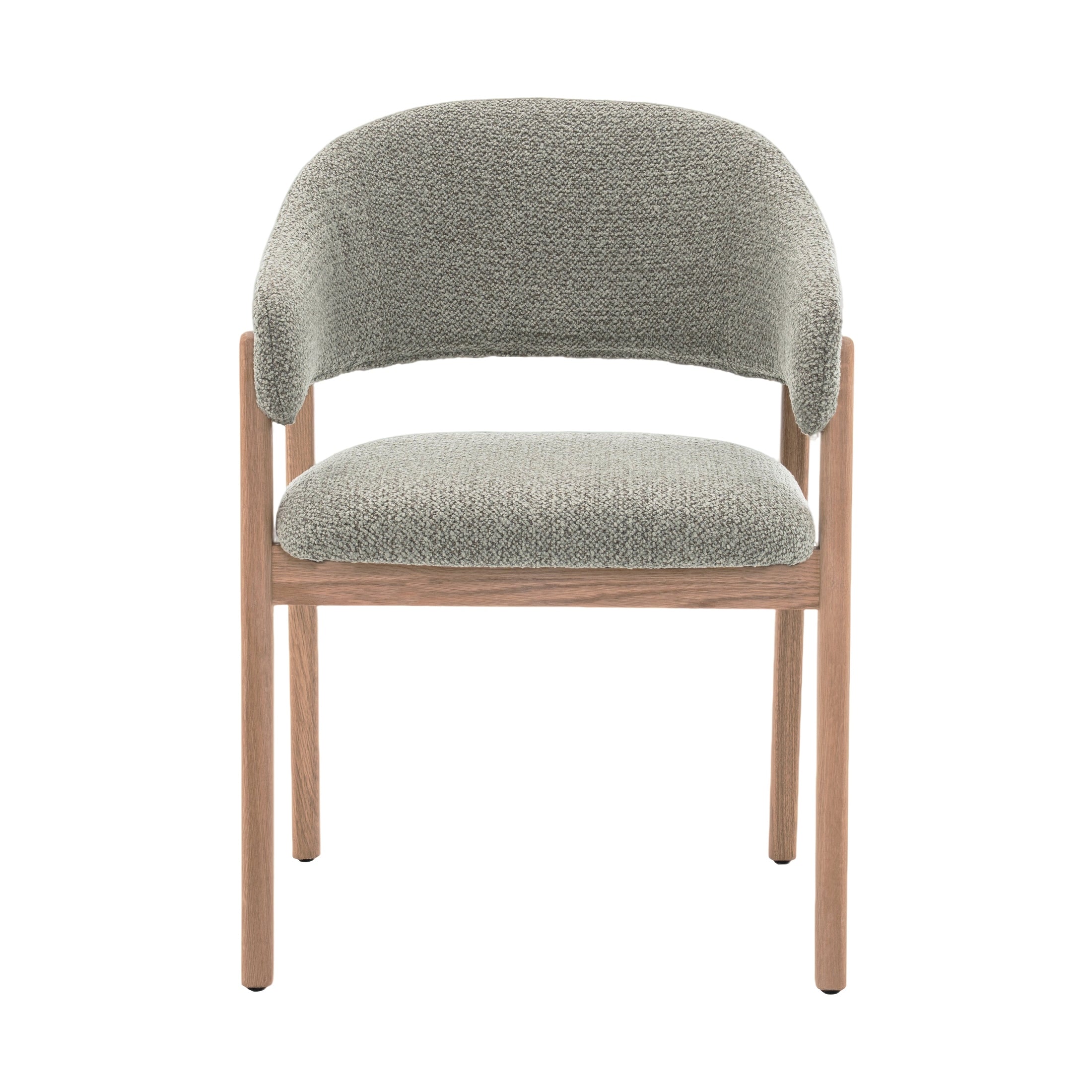 Brina Dining Chair – Mint Green Upholstery & Natural Wood Frame