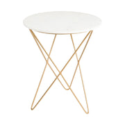 Grainhouse Wind & Fire Marble Side Table - White
