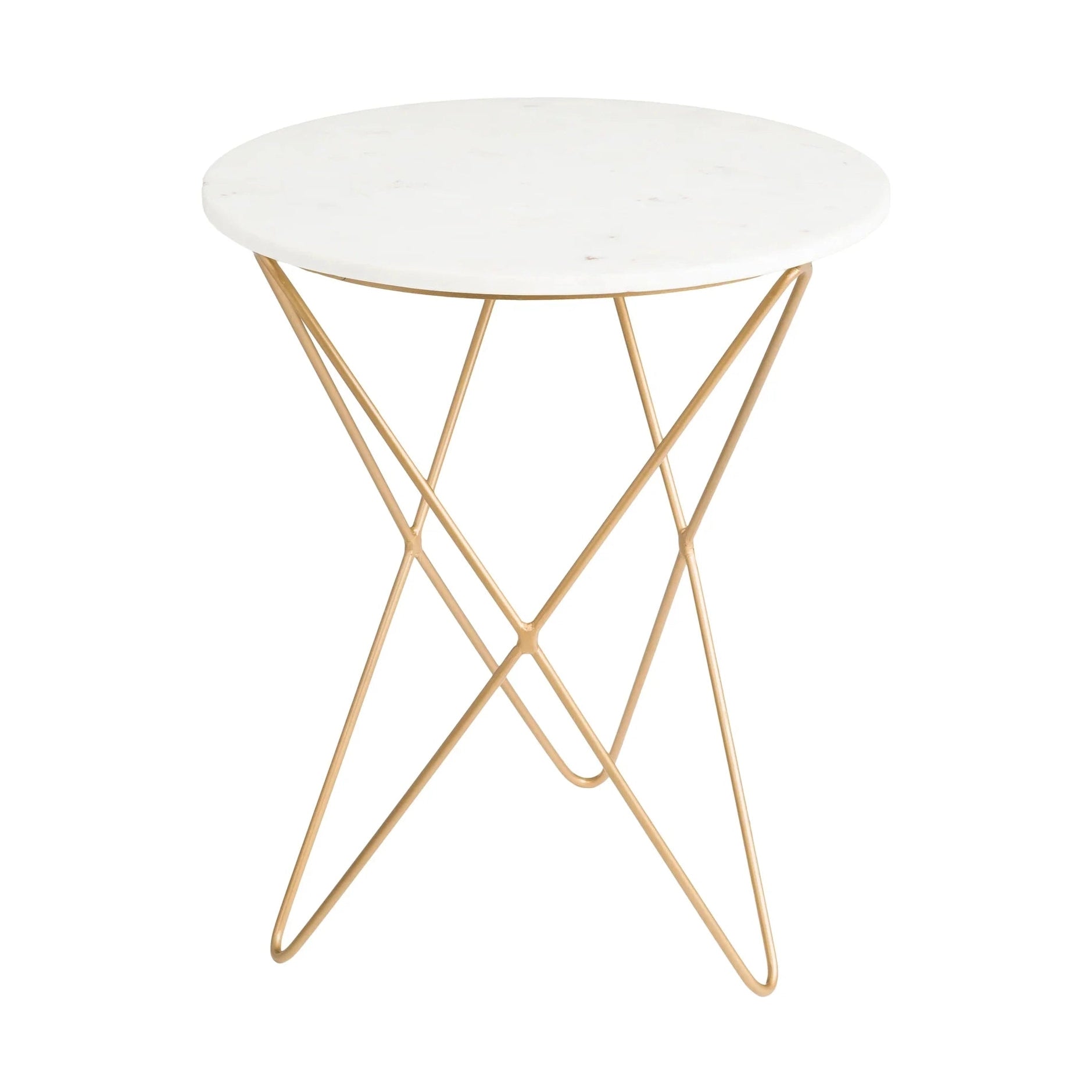 Grainhouse Wind & Fire Marble Side Table - White
