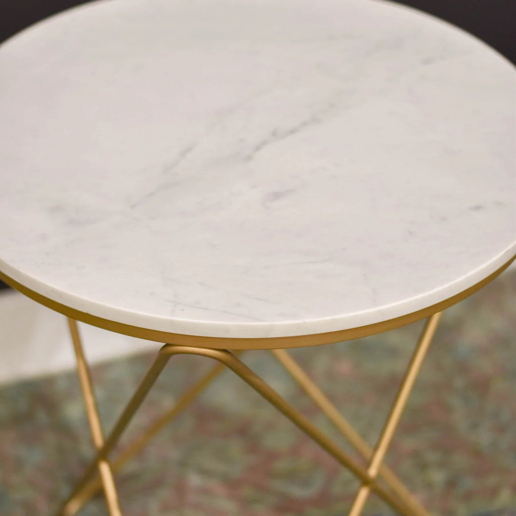 Grainhouse Wind & Fire Marble Side Table - White