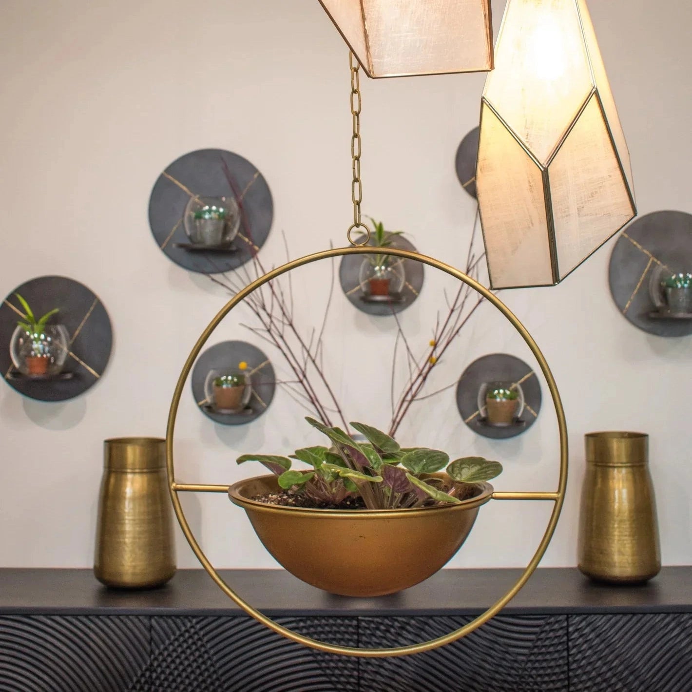 Grainhouse Wind & Fire Hanging Pots (Set of 2)